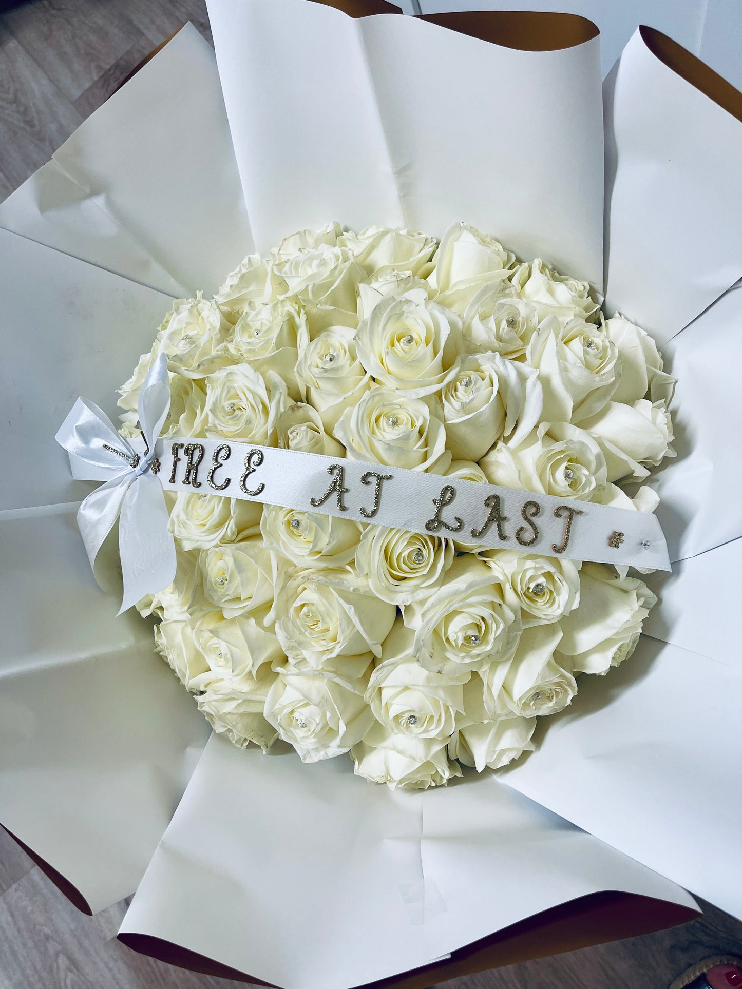 Lady In White Bouquet